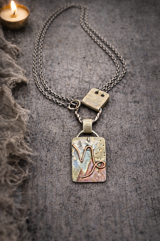 Capricorn mixed metal necklace. The Zodiac Collection