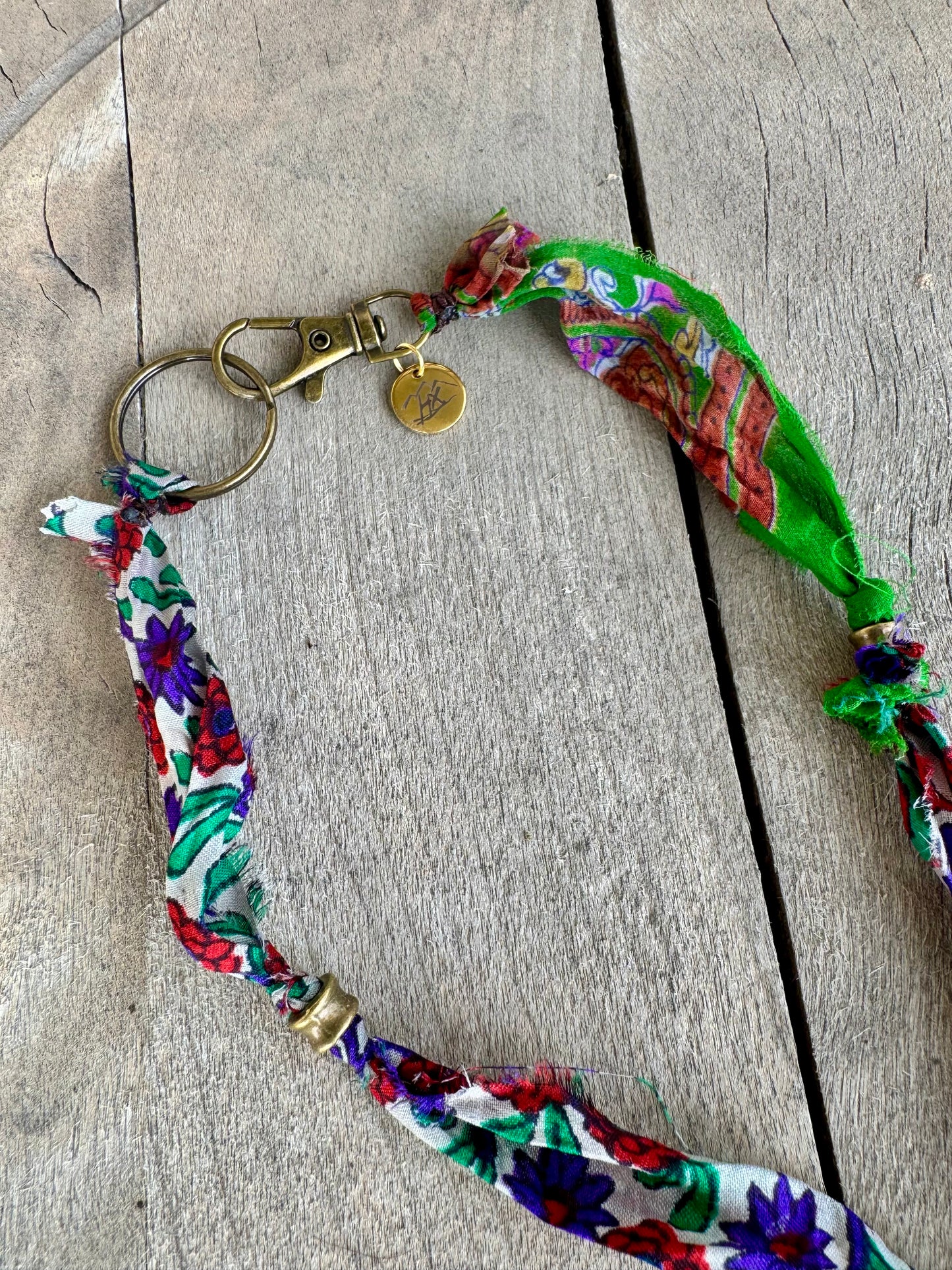 Pressed wildflower Peace Car Charm