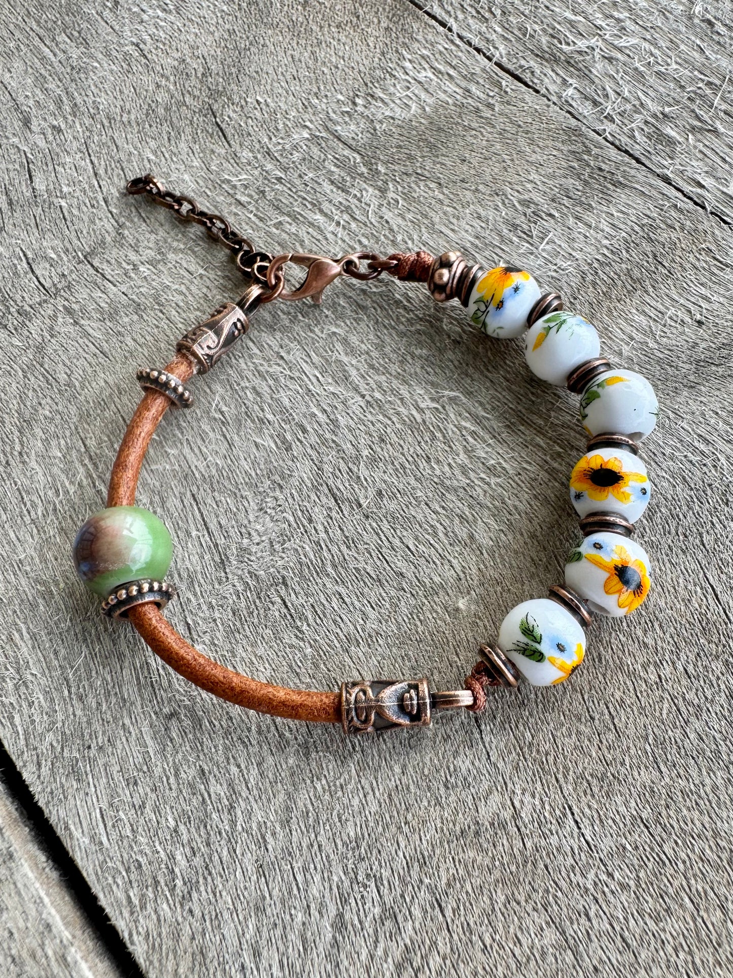 Blooming sunflower bracelet