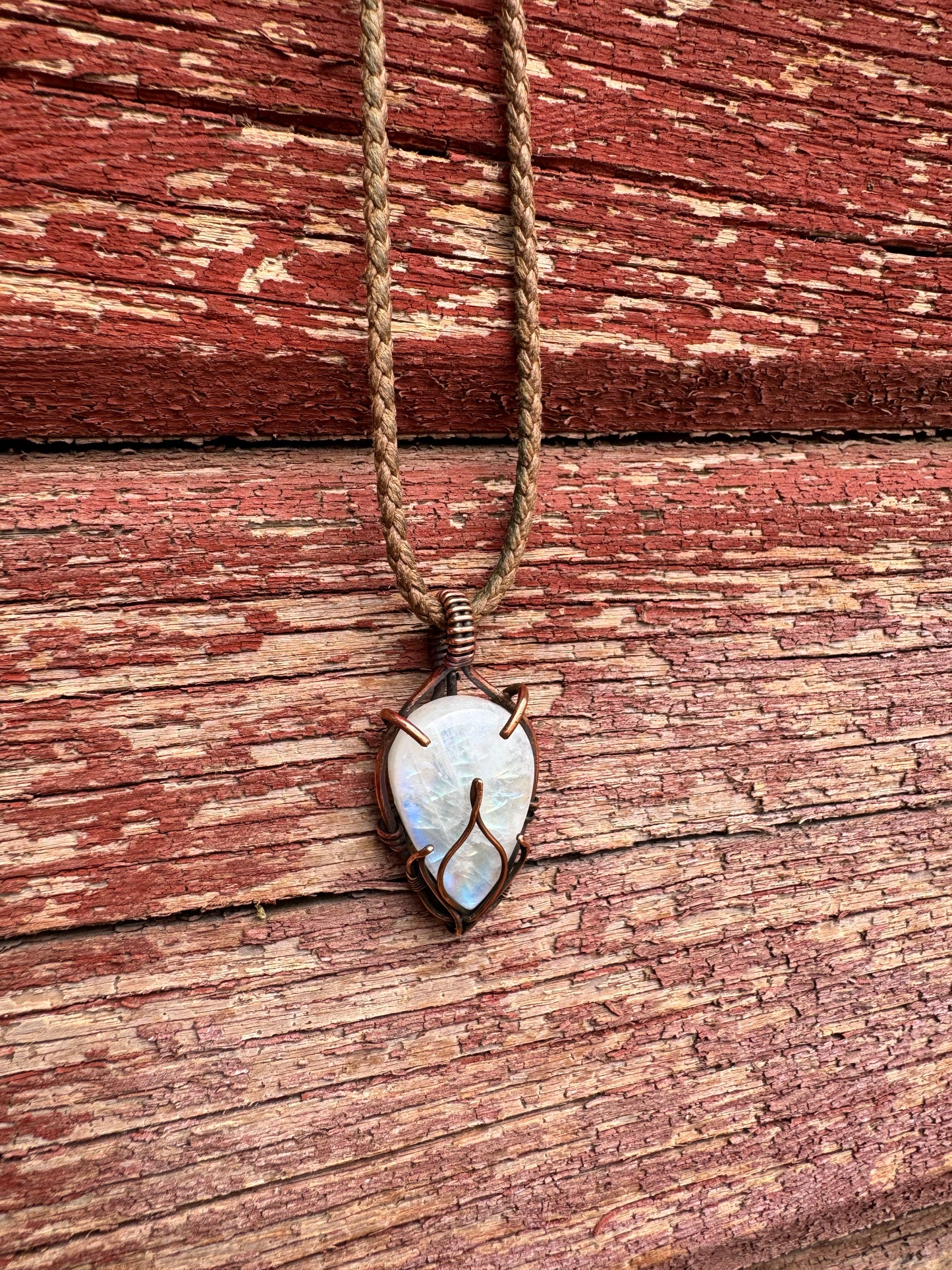Lotus moonstone necklace