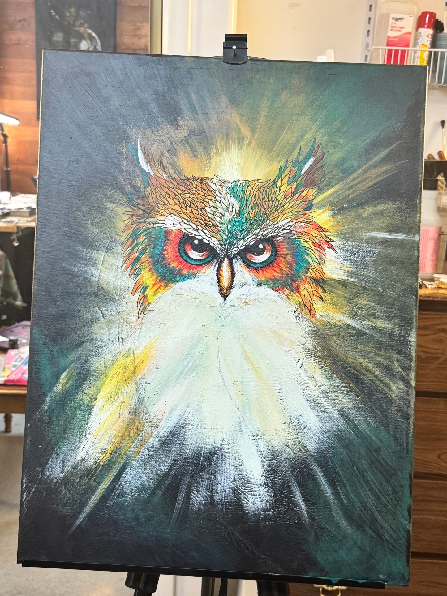 Vector Owl|5x7 Giclée fine art Owl Print-PRINT ONLY