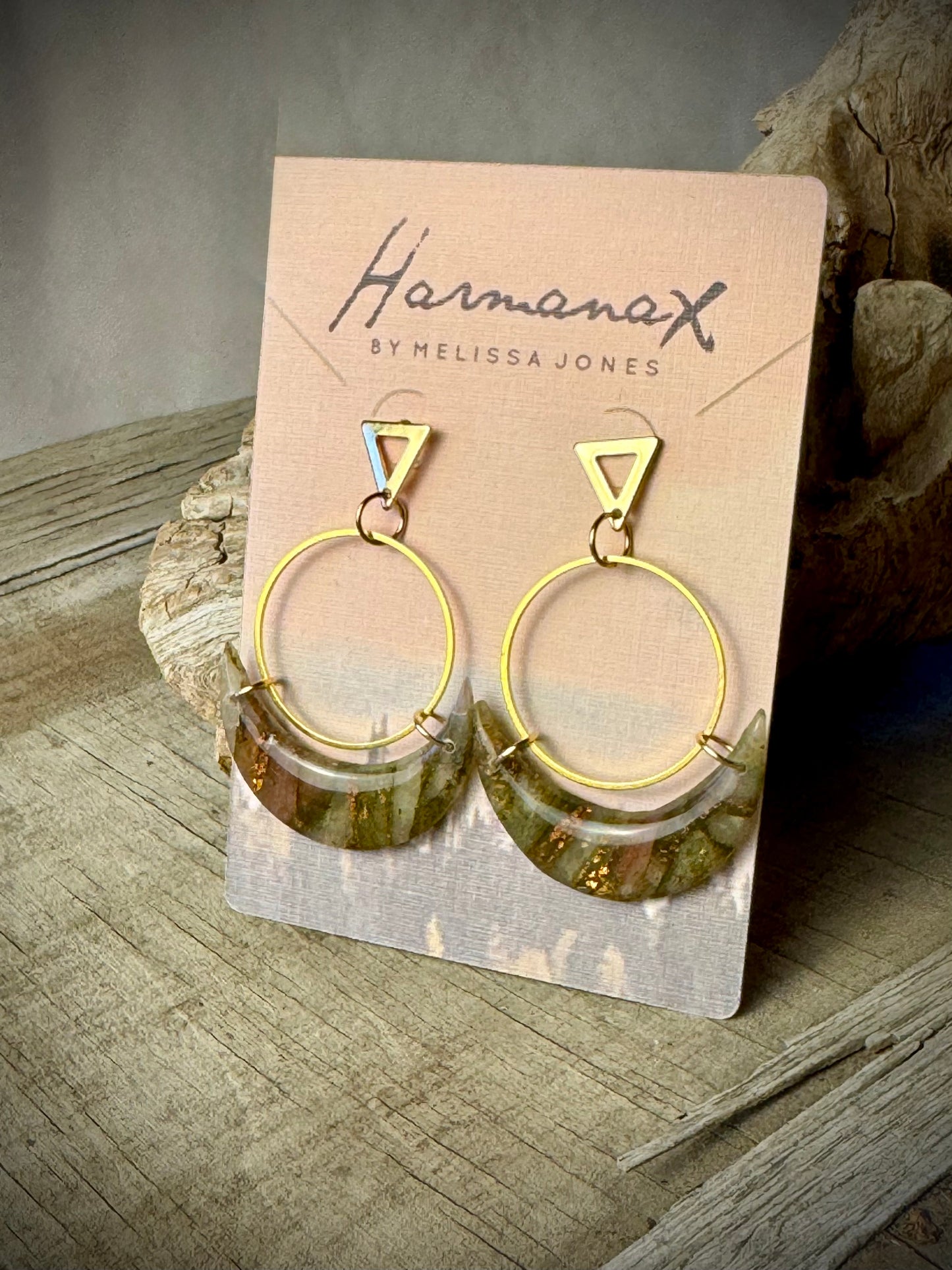 Lunar Horizon Hoop Earrings