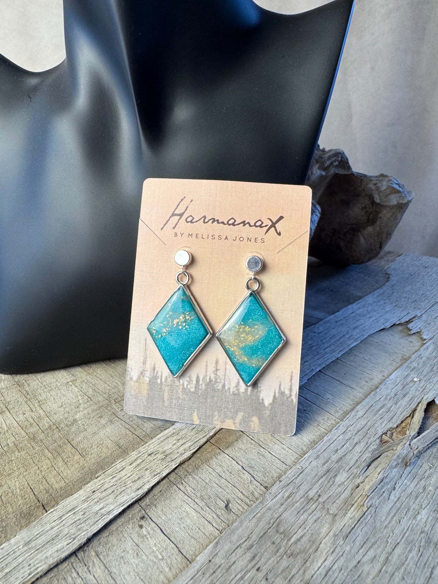 Ocean Mist Geometric Earrings