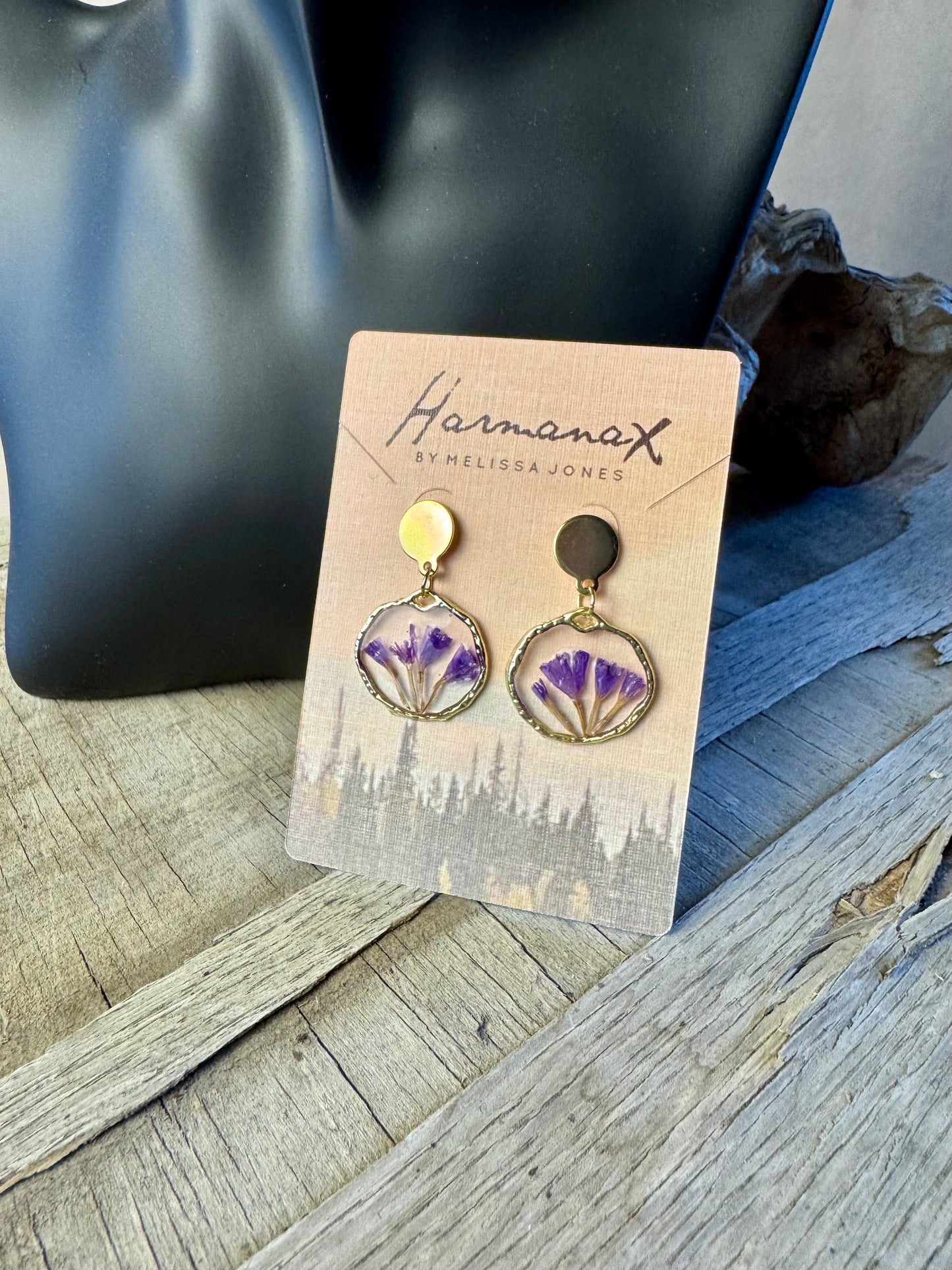 Purple Bloom Earrings