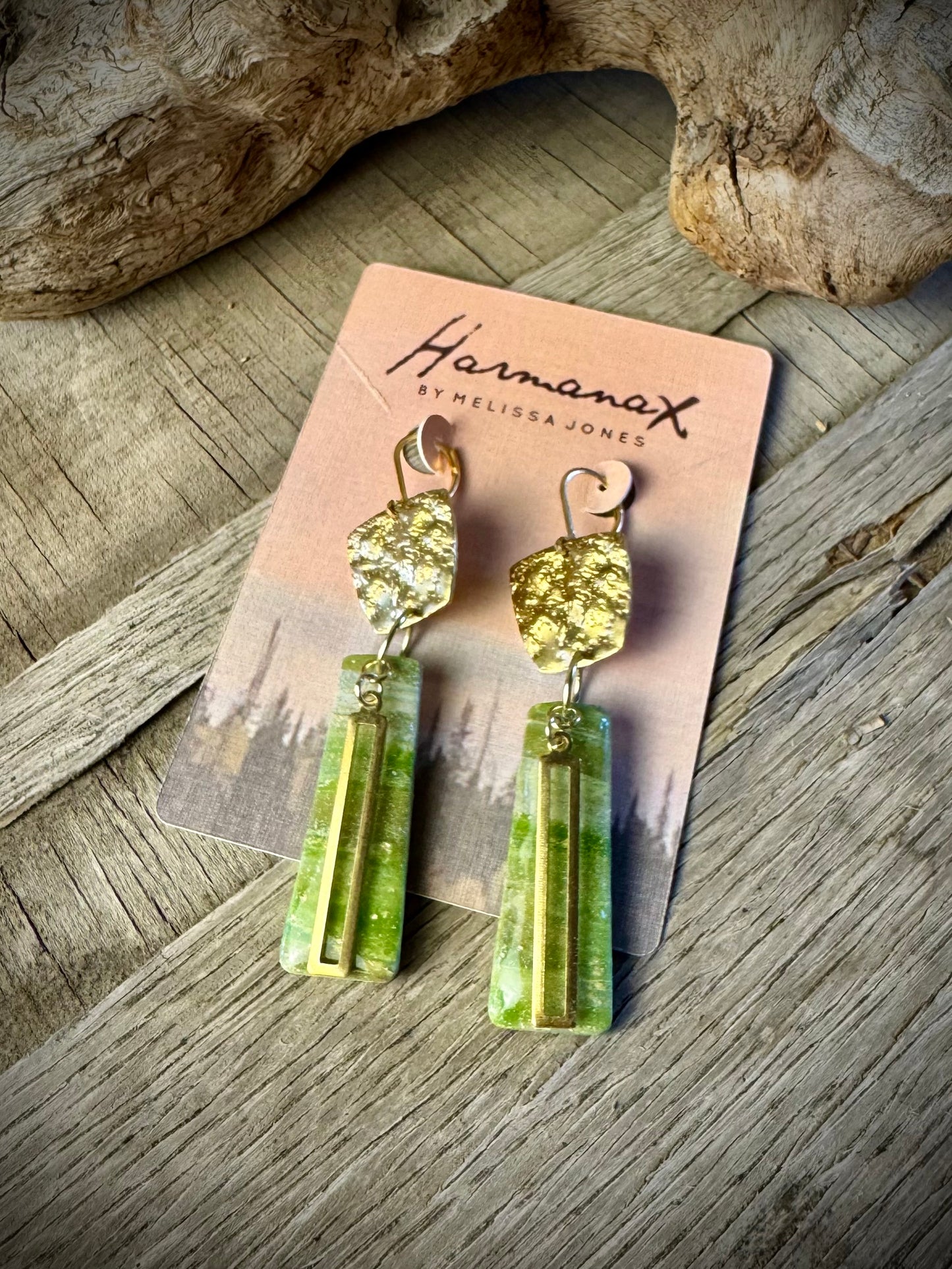 Golden Moss Earrings