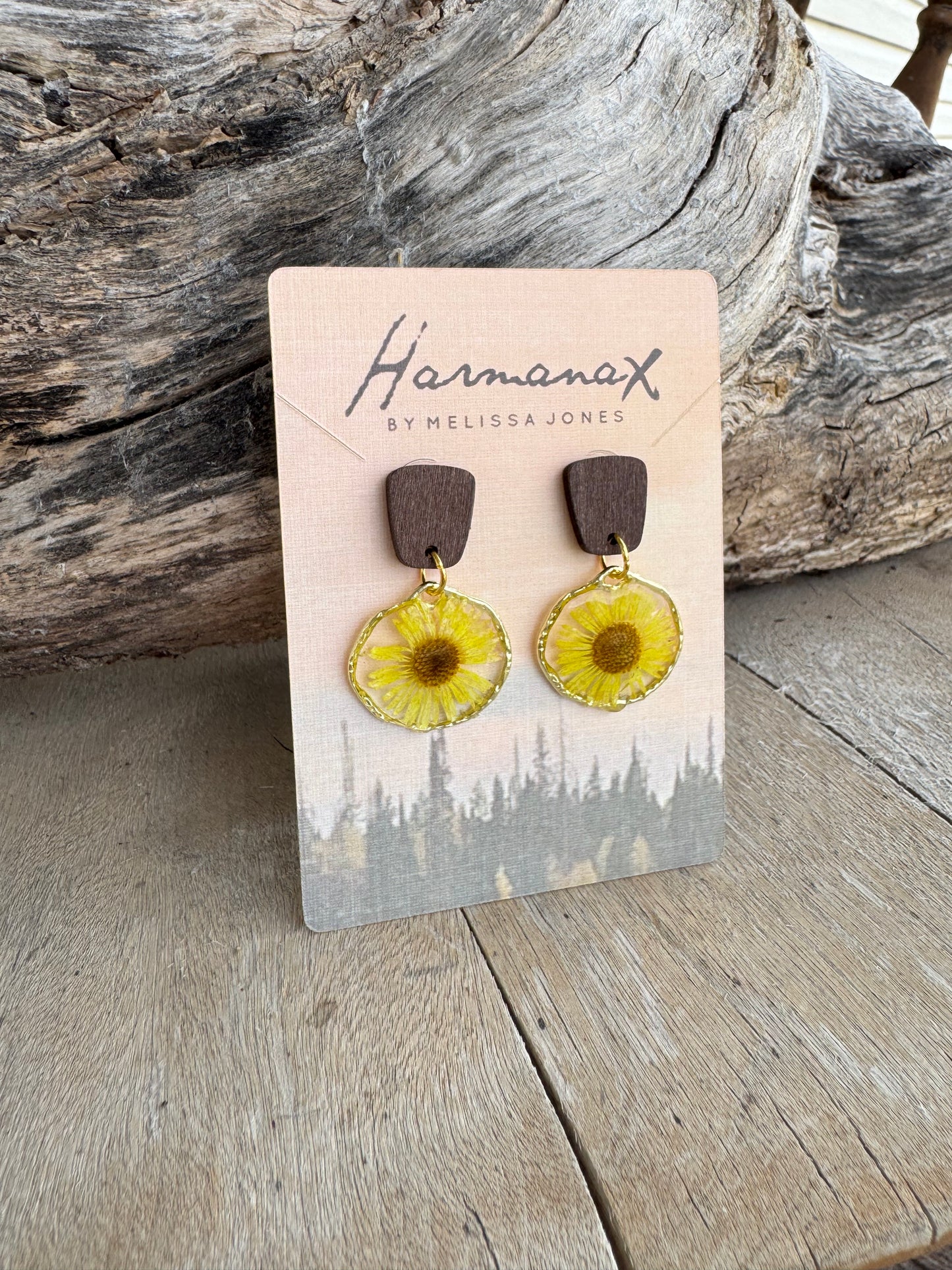Sunflower drop Earrings