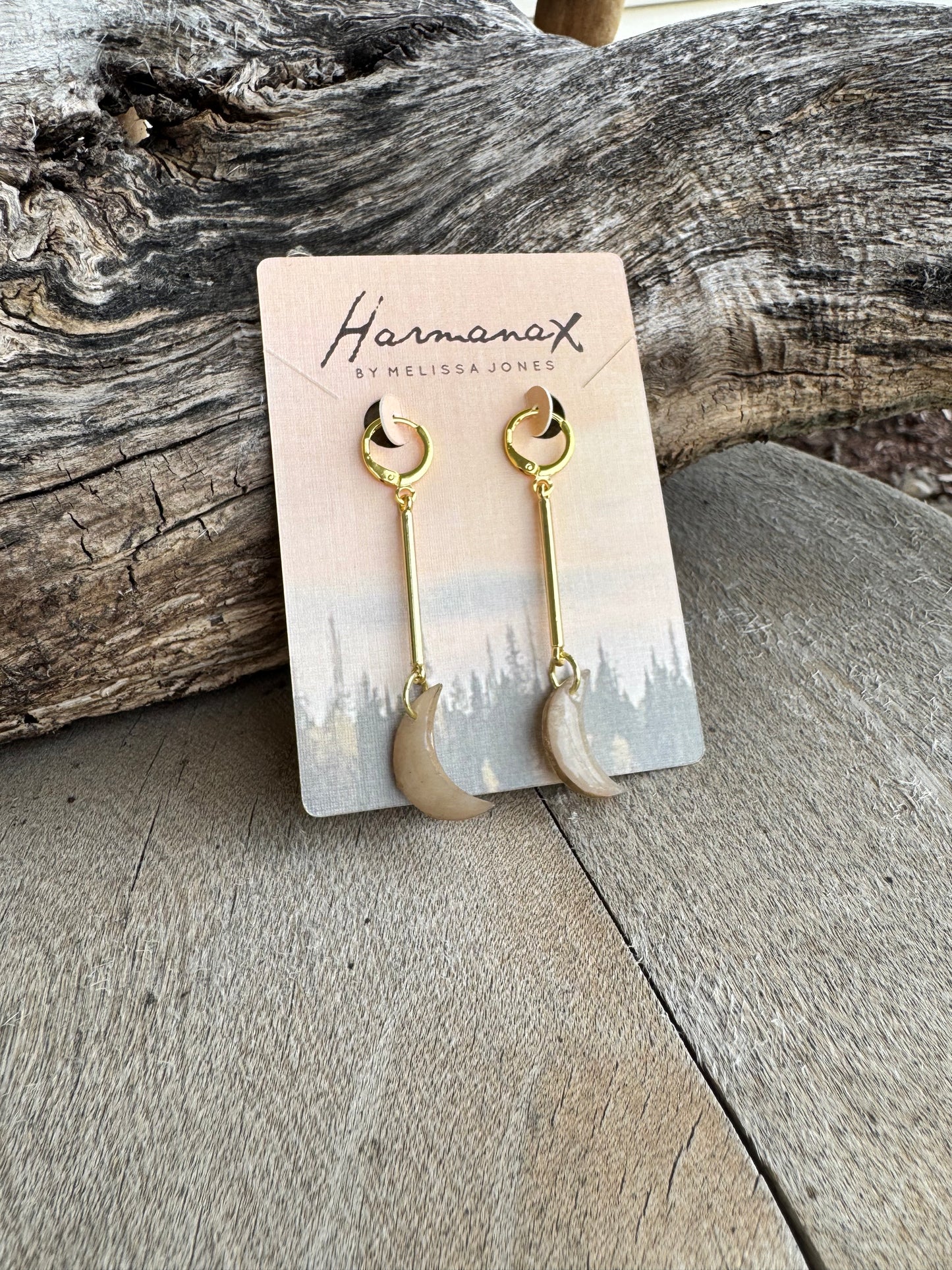 Moon Drop Dangle Earrings