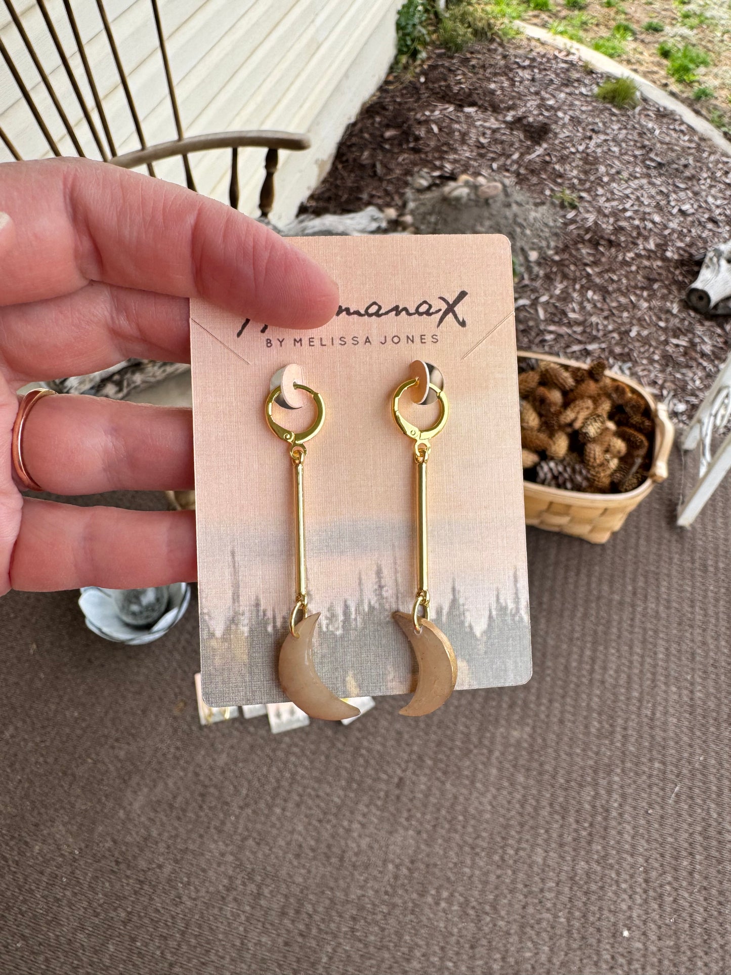 Moon Drop Dangle Earrings