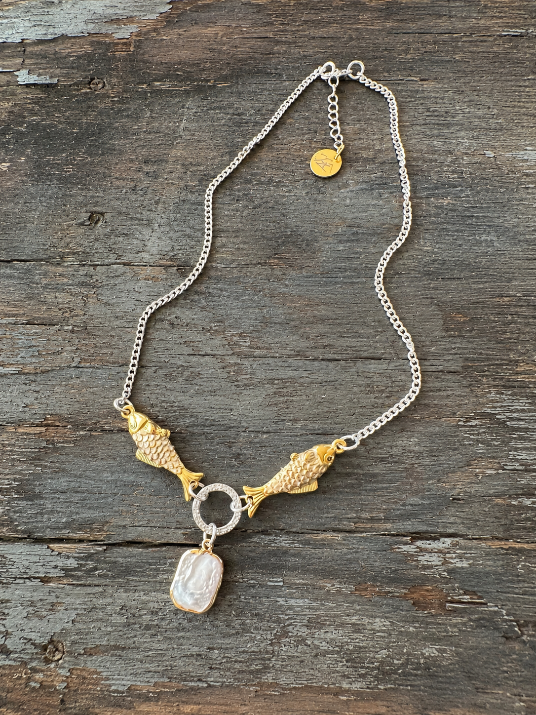 Fish & Pearl Necklace