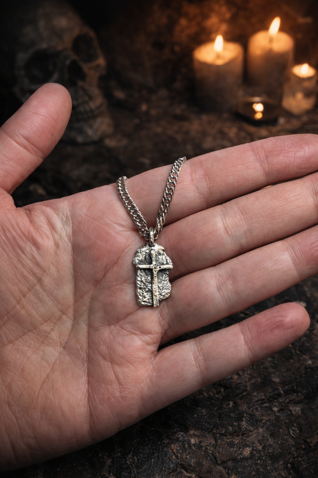 Molten Fine Silver Cross (One of a kind)