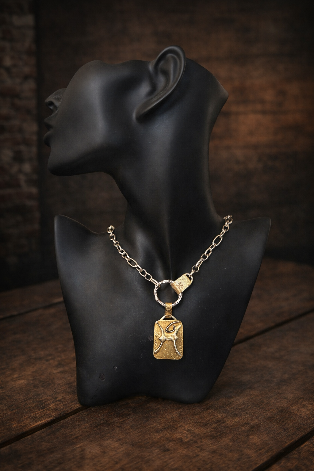 Pisces mixed metal necklace.  The Zodiac Collection