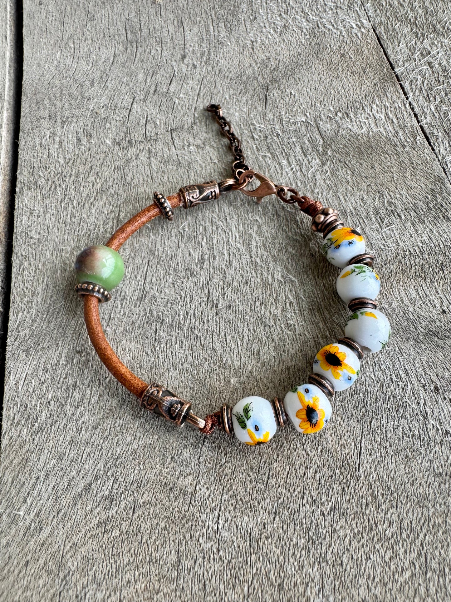 Blooming sunflower bracelet