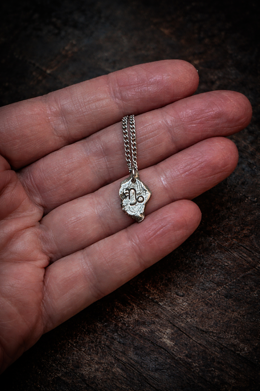 Fine silver Capricorn necklace