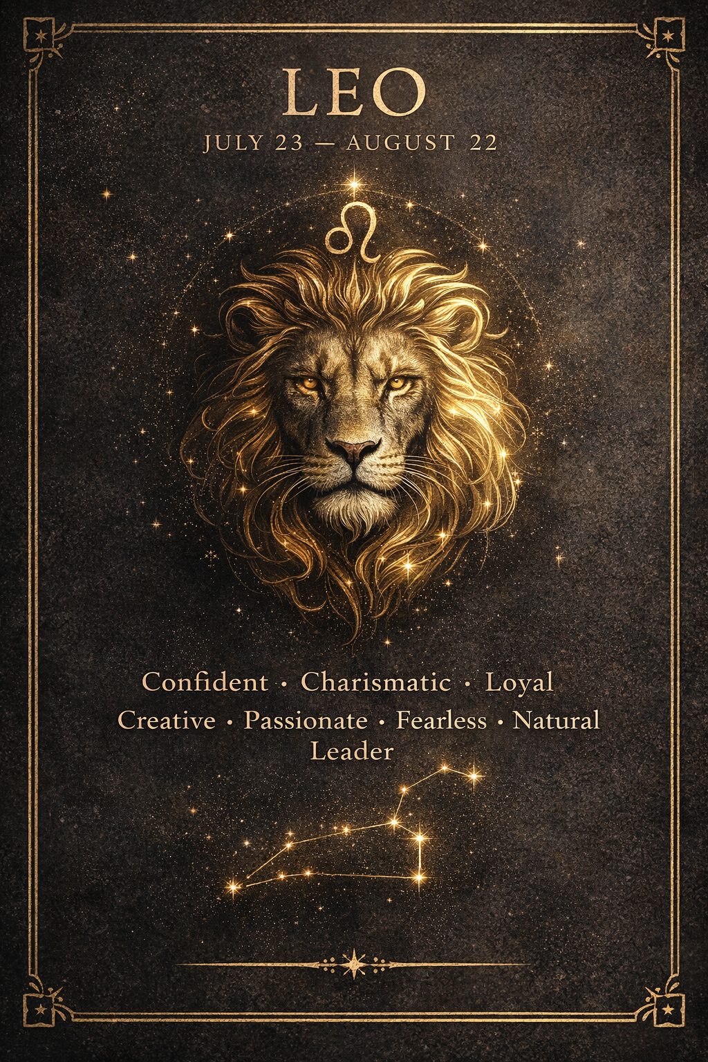 Leo zodiac necklace (The Zodiac collection).