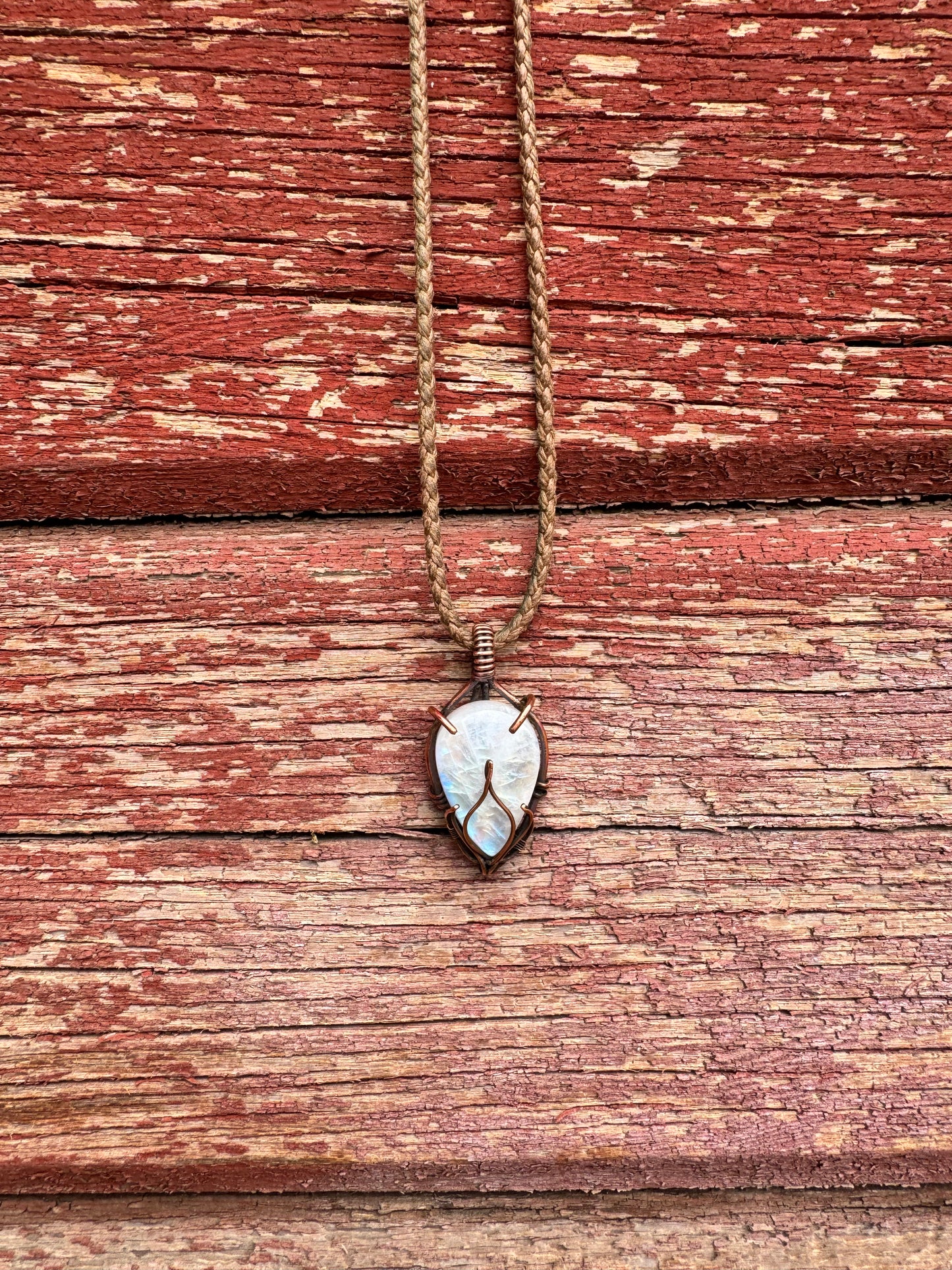 Lotus moonstone necklace