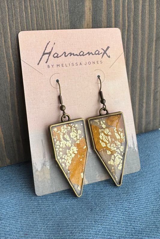 Golden Peaks Earrings