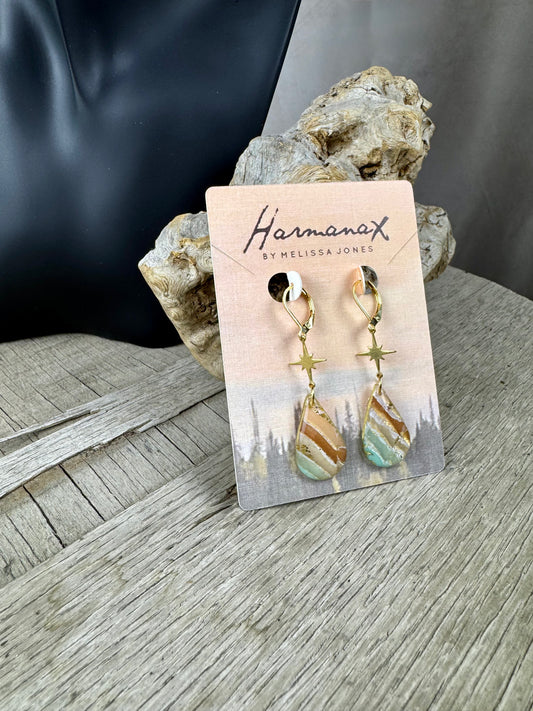 Golden Horizon Teardrop Earrings