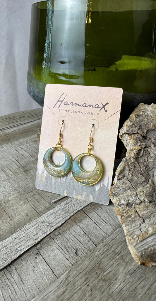 Ocean Mist Hoop Earrings