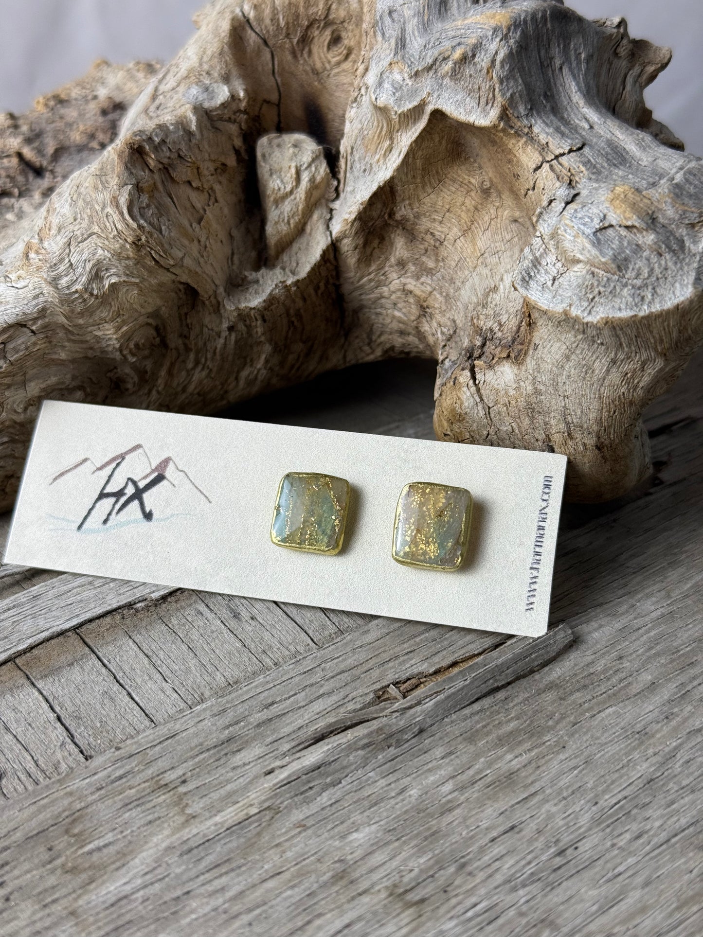 Moss Stone Studs