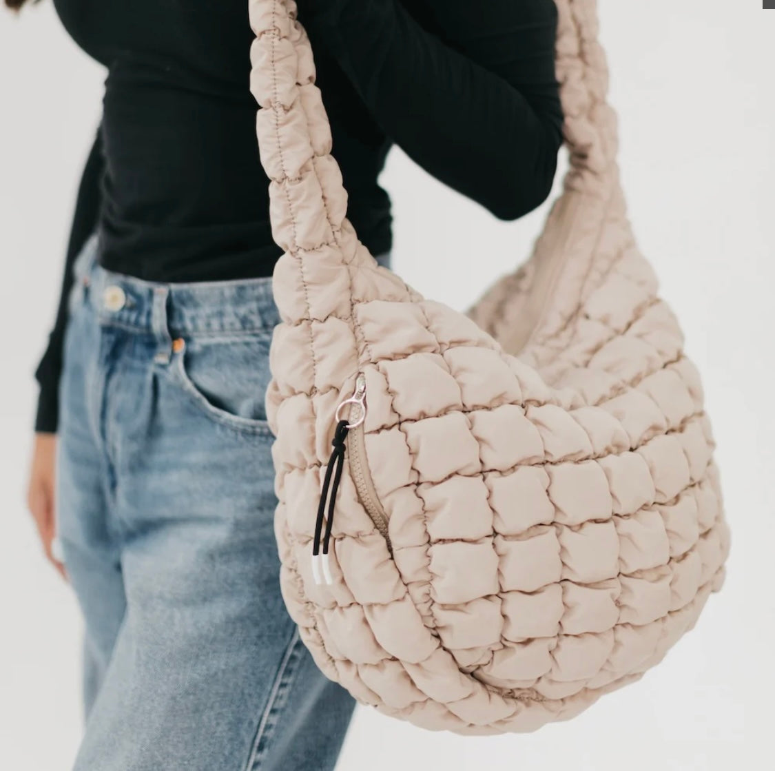 Carmen Quilted Hobo Tote