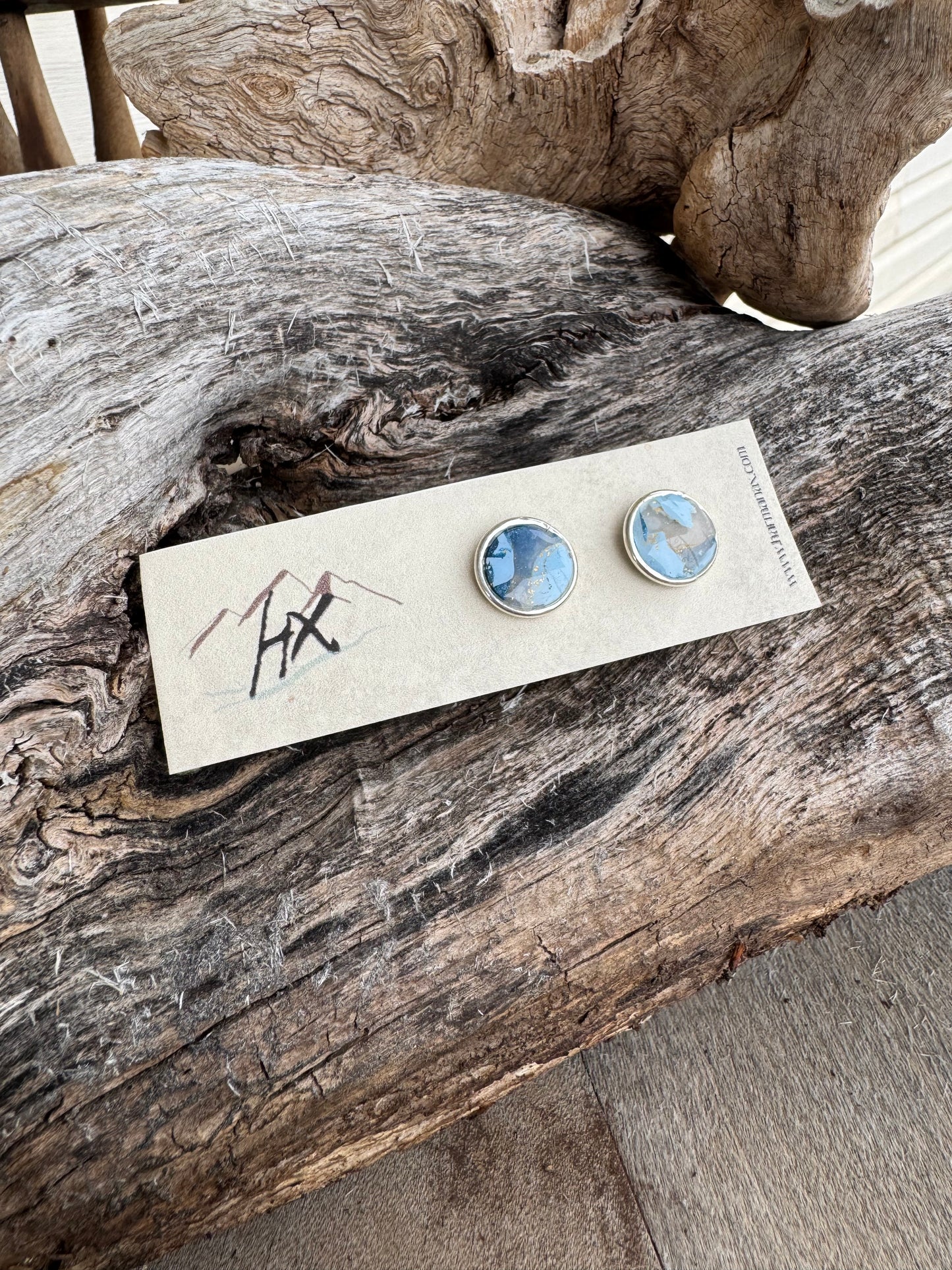 Blue Camo Studs