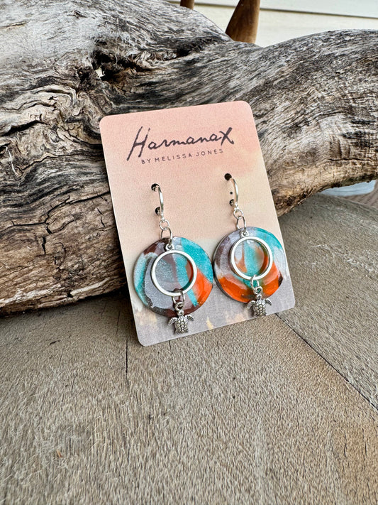 Tidepool Turtle Earrings