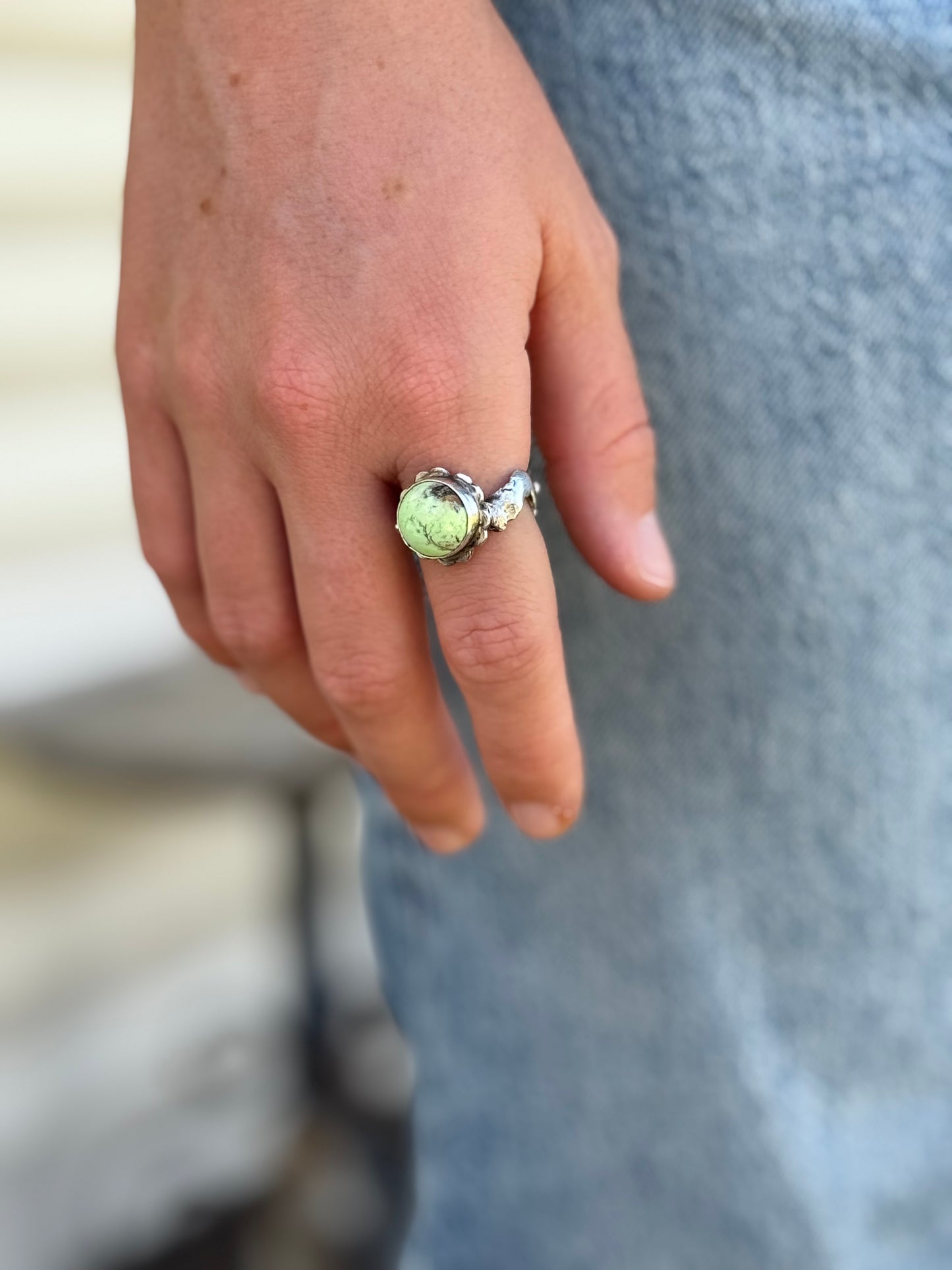 Variscite and Sterling Silver Ring- One of a kind